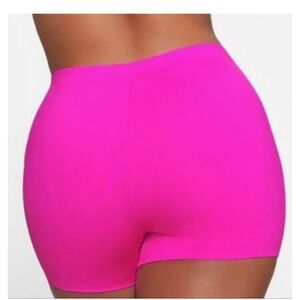 SKIMS Sporty Zipper Swim Short Hibiscus 3X High Waist‎ Recycled Nylon